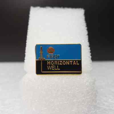 [Pin] Shell, First Horizontal Well, Gold Blue Black Red