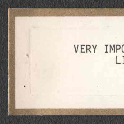 Scan of Label Card, Front