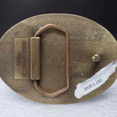[Belt Buckle] Brelco Drilling Ltd., Antique-Bronze - Back: View of the back.