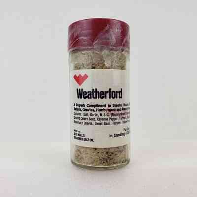 [Food Product] Weatherford, Serendipity Seasoned Salt, Glass Maroon