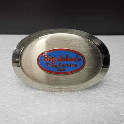 [Belt Buckle] Big John's Tong Service Ltd., Silver Red Blue