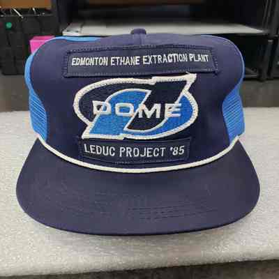[Cap] DOME, Edmonton Ethane Extraction Plant, Leduc Project 1985, Cord, Cloth Navy Mesh Blue
