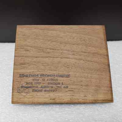 [Desk Plaque] AEC, Ross Golightly, Wood Gold - Base: View of base.