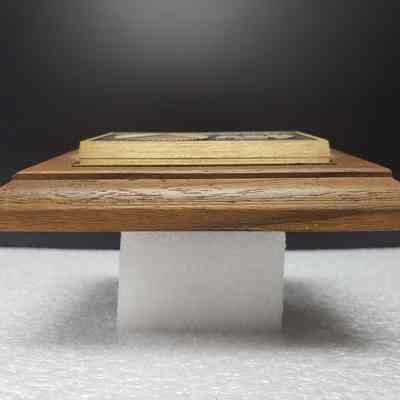 [Desk Plaque] AEC, Ross Golightly, Wood Gold - Front: View from front.