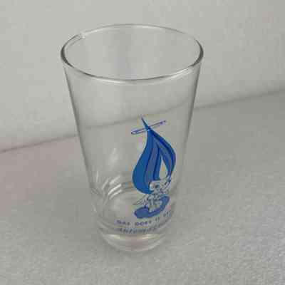 [Drinking Glass] Union Gas, Genie, Clear Glass, Blue