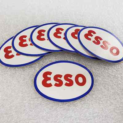 [Sticker] Esso Oil, Set of 7, 50x70mm - All: View of full set