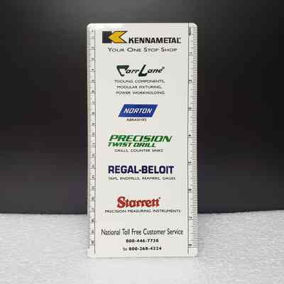 [Ruler] Kennametal, Broad-Size - Side B: View of Side B