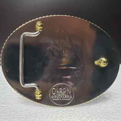 [Belt Buckle] Aspenleaf Energy Ltd., Silver Gold Blue - Back: View of back