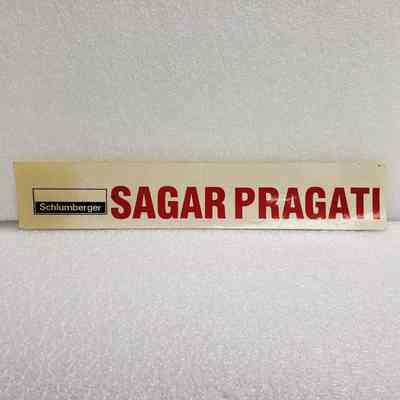 [Sticker] Schlumberger, SAGAR PRAGATI, Rect. White Red Black