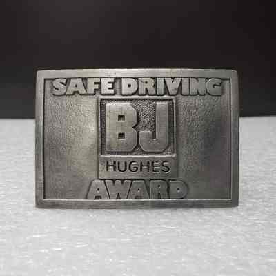[Belt Buckle] BJ Hughes, Safe Driving Award, Antique-Silver
