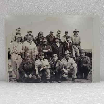 [Photo] "Devon Crew" Group of 17 Men, Modern Reproduction, w/ Photo Envelope