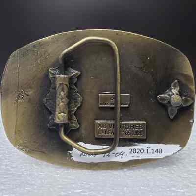 [Belt Buckle] Alta Flights, Bronze - Back: View of back.