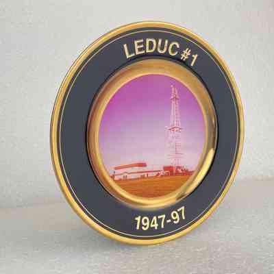 [Commemorative Plate] Leduc #1, 1947-97, Ceramic, Black Gold