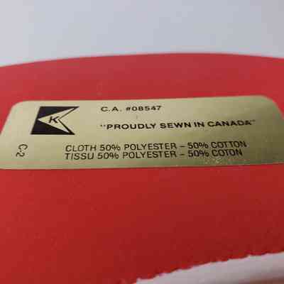 Close-Up of Maker's Label on Brim Underside