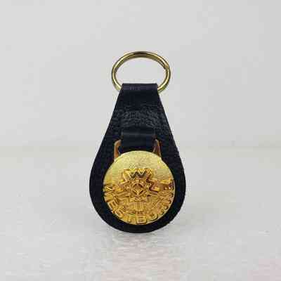 [Keychain] Westburne Drilling Ltd., Leather Fob, Black Gold