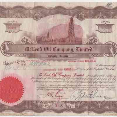 [Share Certificate] McLeod Oil Company Limited