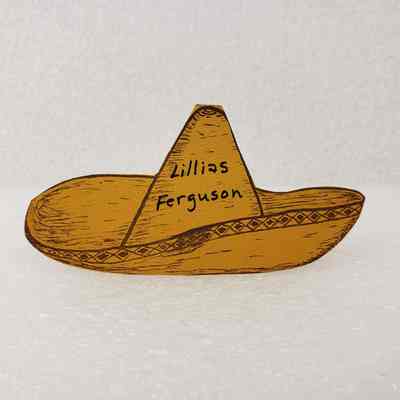 [Name Card] Lillias Ferguson, Sombrero, Association of Desk and Derrick Clubs, Tulsa Oklahoma, September, 1972