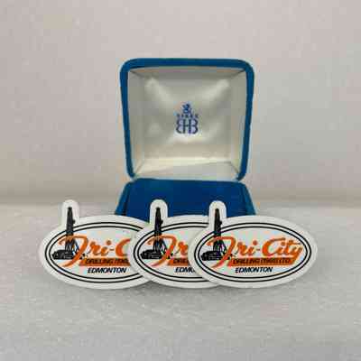 [Sticker] Tri-City Drilling (1968) Ltd., Birks, Velvet Jewelry Box, Blue