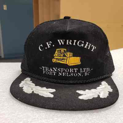 [Cap] C.F. Wright Transport Ltd., Corduroy Black Yellow