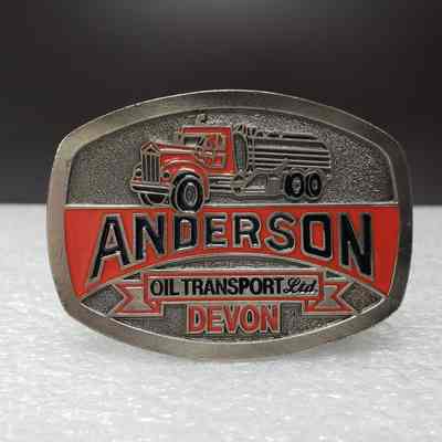 [Belt Buckle] Anderson Oil Transport Ltd., Devon, Red