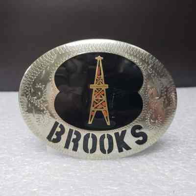 [Belt Buckle] Brooks, Silver Black Gold Red [Broken]
