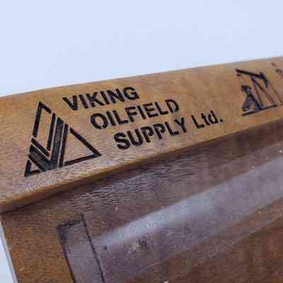 Close-Up Angled View of Engraving