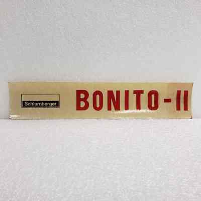 [Sticker] Schlumberger, BONITO-II, Rect. White Red Black