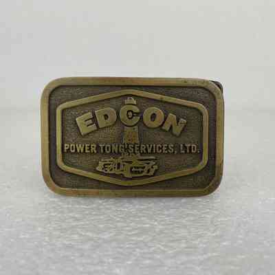 [Belt Buckle] Edcon Power Tong Services, Antique-Bronze