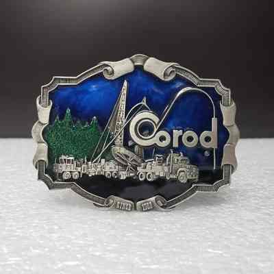 [Belt Buckle] Corod, Antique-Silver, Blue Green
