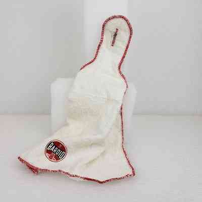 [Golf Towel] Baroid, Pleated, Terry Cloth, White Red