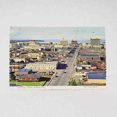 [Postcard] Anchorage Alaska, "Looking West", Used, 5 June, 1972