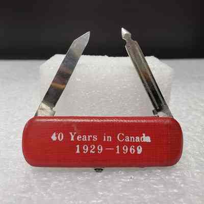 [Pocket Knife] Halliburton Services Ltd., Red - Back Open: View if back when open
