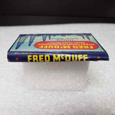 [Matchbook] Fred McDuff, 40-strike, Blue Red Yellow - Saddle: View of saddle