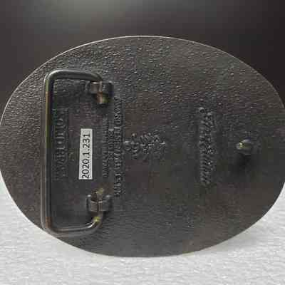 [Belt Buckle] Brahman, Antique-Bronze - Backv: View of the back.