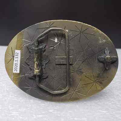 [Belt Buckle] Alberta Governor Service Ltd., Bronze - Back: View of back.