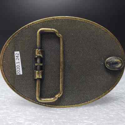 [Belt Buckle] Calgary Aggregate Recycling Ltd., Antique-Bronze - Back: View of the back.