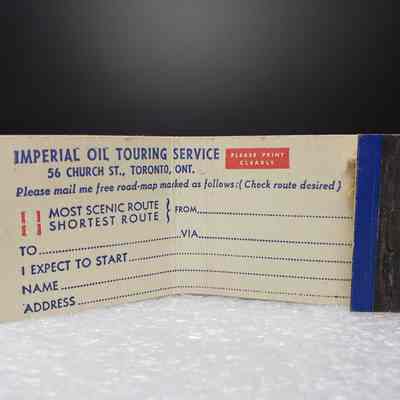 [Matchbook] Esso, 20-strike, Blue Red - Interior: View of interior