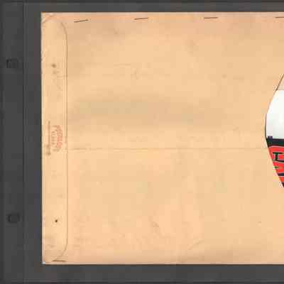 Scan of Scrapbook Page In Situ, Item Partially Visible