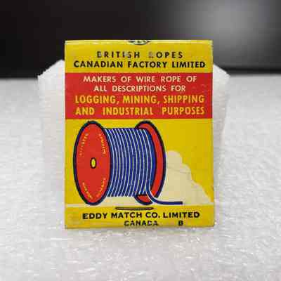 [Matchbook] Blue Strand Wire Rope, 20-strike, Yellow Red Blue - Back: View of back cover