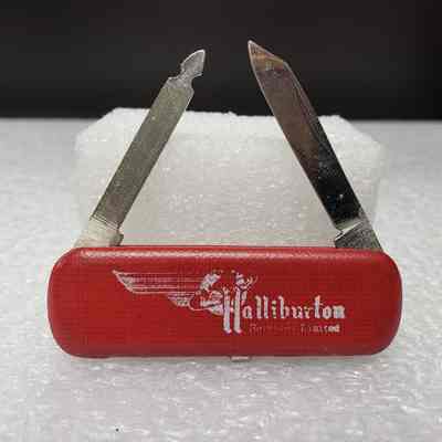[Pocket Knife] Halliburton Services Ltd., Red - Front Open: View of front when opened