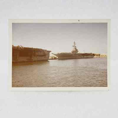 [Photo] USS Ticonderoga, Landscape, White Border, c.1971