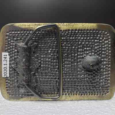 [Belt Buckle] Caine Oil Tools, Antique-Bronze - Back: View of the back.