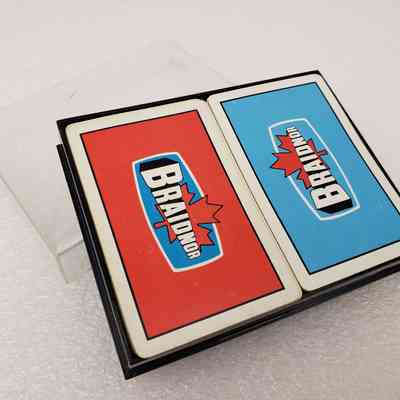 Angled View of Playing Cards, In Box w/ Top Removed