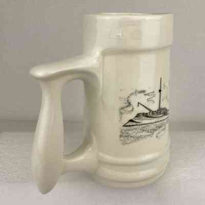 [Tankard] Black Gold, Mackenzie Originals, Ceramic, White Black