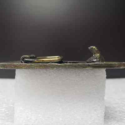 [Belt Buckle] Baltic Drilling, Antique-Bronze - Side: View from the side.