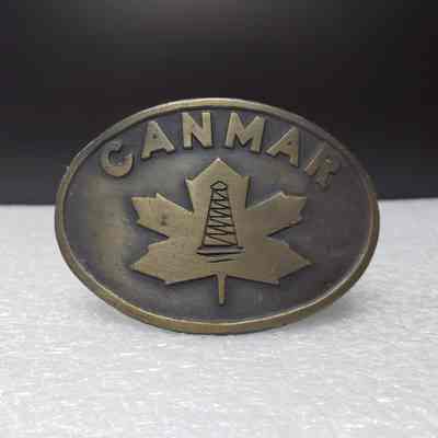 [Belt Buckle] CANMAR, Maple Leaf, Antique-Bronze