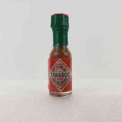 [Food Product] Smith International Canada Ltd, McIlhenny Co. Tabasco, Mini Bottle, Glass Red Green