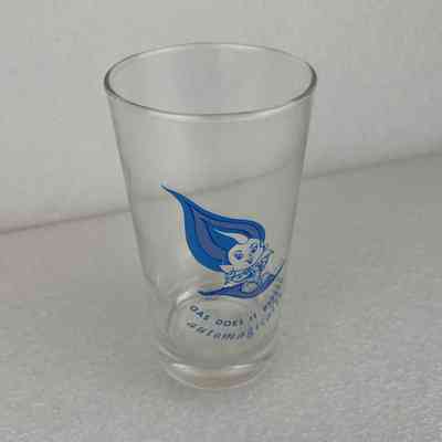 [Drinking Glass] Union Gas, Genie, Clear Glass, Blue