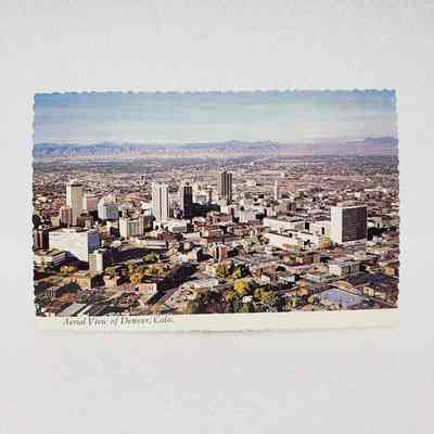 [Postcard] Aerial View of Denver Colorado, Crimped Edges, Unused, c.1972