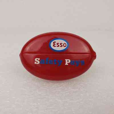 [Coin Pouch] "Safety Pays"/Dartmouth Refinery Turnaround, ESSO, Oval, Plastic Red Blue White